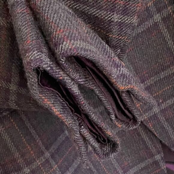 PAL ZILERI Wool Cashmere Checked Plaid Blazer Purple 40R - Picture 5 of 12